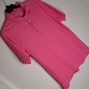 Saddlebred perfect polo sz L pink shirt, bubblegum pink